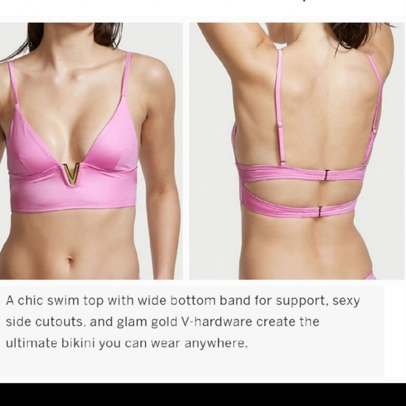 VS V Hardware Bralette Bikini 👙 Top with V Hardware Cheeky Bikini Bottom. SizeM - Picture 5 of 13